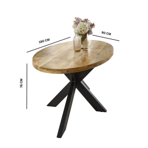 Surrey 6-8 seater oval dining table