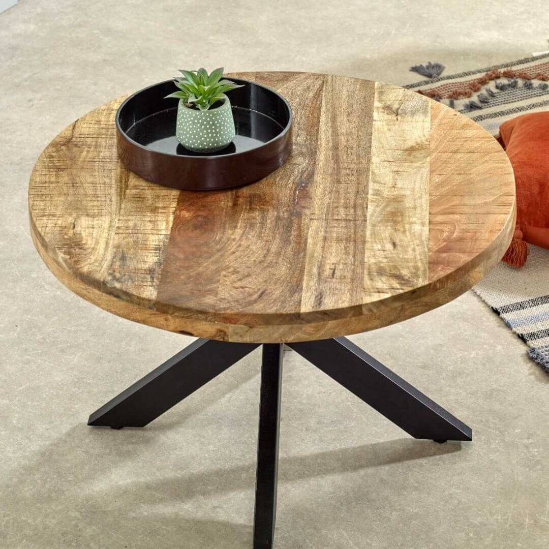 surrey coffee table with metal spider legs
