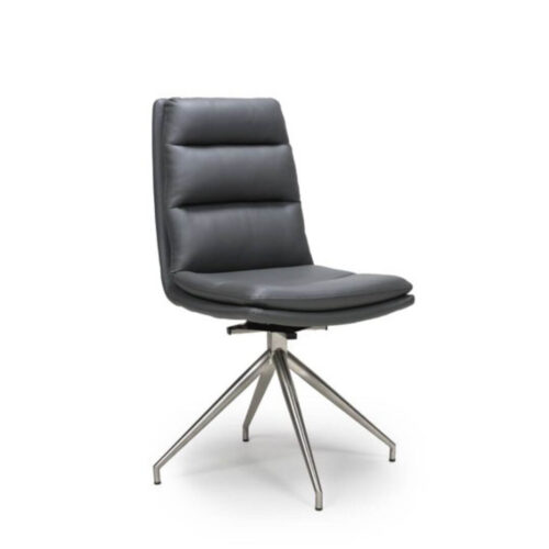 Nobo Swivel Chair Brushed Steel Grey