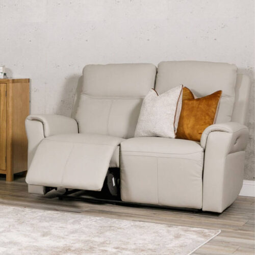 Russo 2 Seater Electric Recliner - Stone