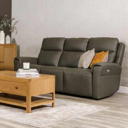 Russo 3 seater recliner - ash