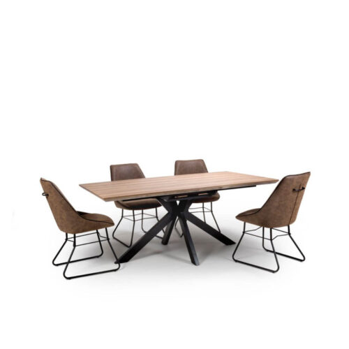 Manhattan Extending Table - Light Walnut 180cm - 220cm