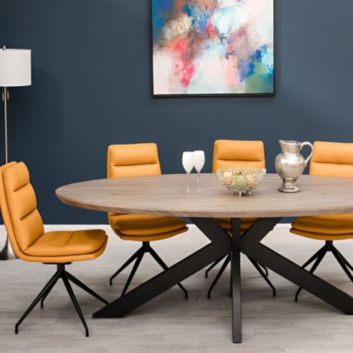 Manhattan Oval Dining Table - Oak 180cm