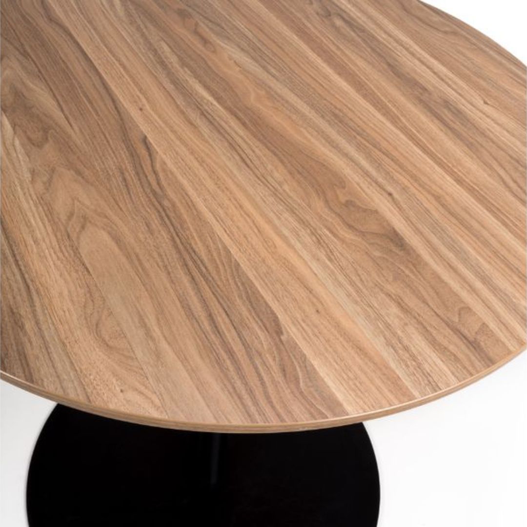 Manhattan Round Table - Light Walnut 80cm