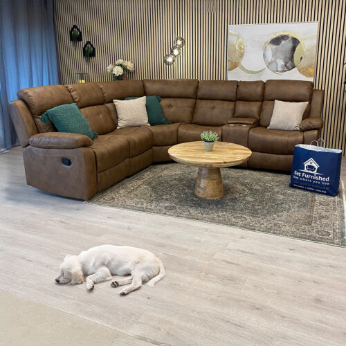 Gilmore Brown Corner Sofa