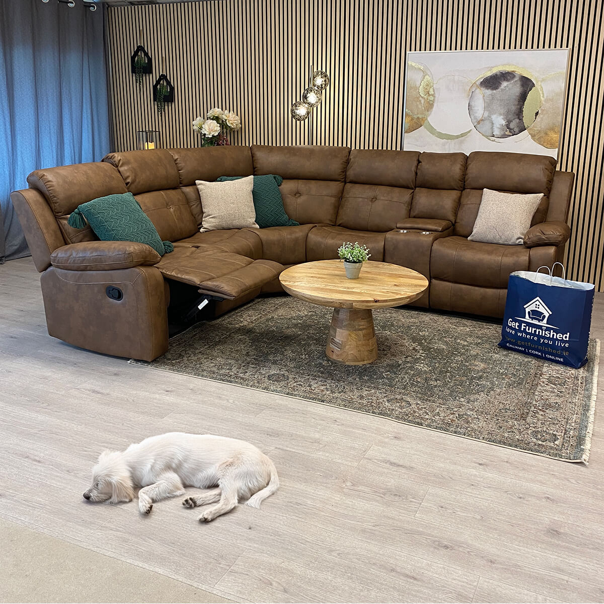 Gilmore Brown Corner Sofa