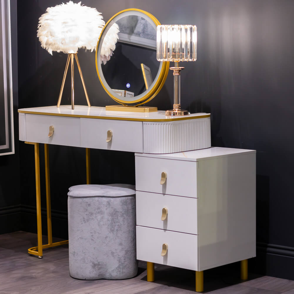 Nadia Dressing table set - white