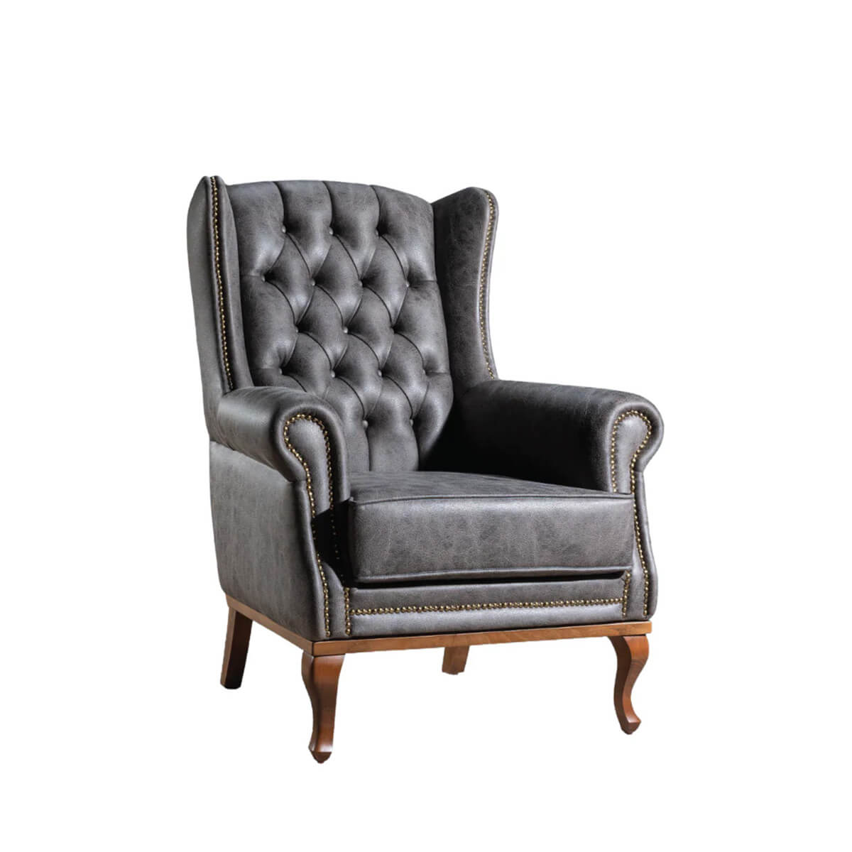 Clio Wingback Armchair - Grey