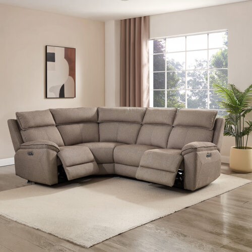 Blaine 4 Piece Corner Group Electric Recliner - Greige