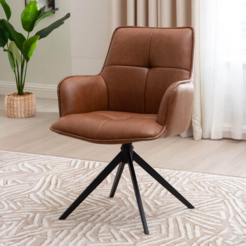 Jacob Dining Chair - Tan PU