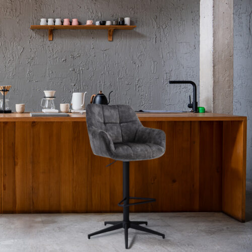 Jade Bar Stool - Charcoal