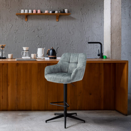 Jade Bar Stool - Stone Blue